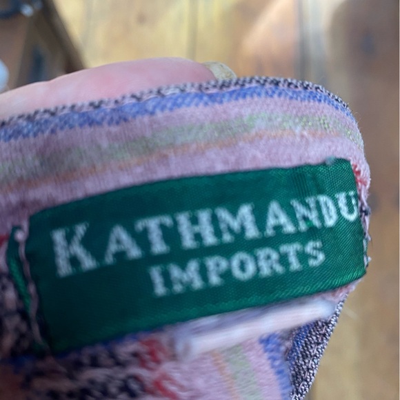 Kathmandu Long Sleeve Mens Shirt Vintage Y2K Hippy Minimalist Crew Neck Large - Picture 7 of 7